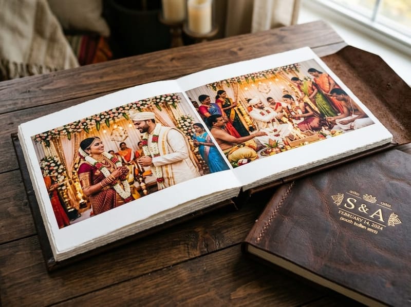 Hand-Bound Tuscan Leather Album